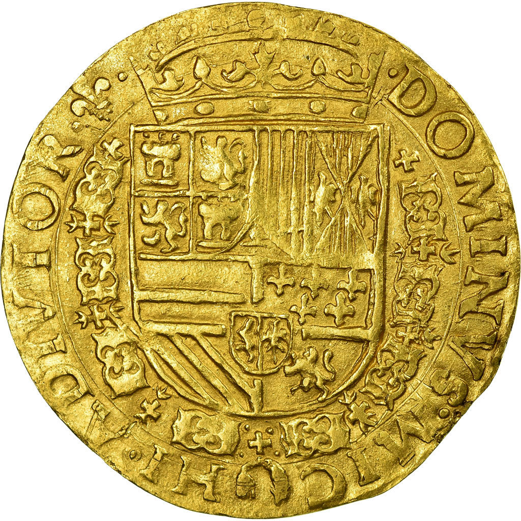 Coin, Belgium, Flanders, Philip II, Réal Or, Anvers, AU(55-58), Gold