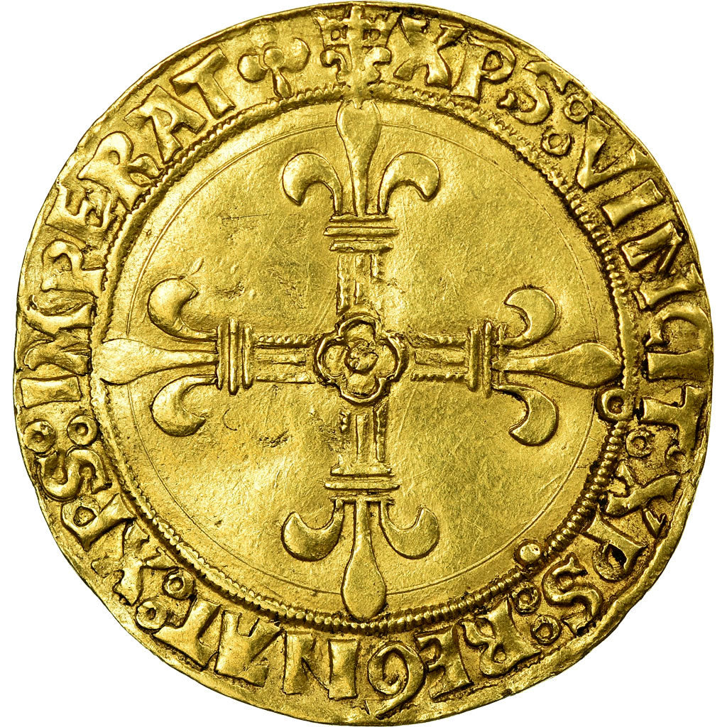 Coin, France, Louis XII, Ecu d'or au soleil, Lyon, AU(50-53), Gold, Duplessy:647