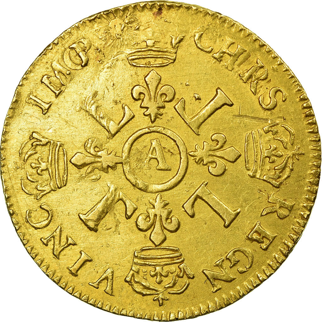 Monnaie, France, Louis XIV, Louis d'or aux 4 L, 1694, Paris, TTB+, Gadoury 252