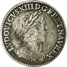 Moneda, Francia, Louis XIII, 1/12 Écu, 2e poinçon de Warin, 1643 Paris