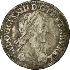 Moeda, França, Louis XIII, 1/12 Écu, 2e poinçon de Warin, 1643 Paris