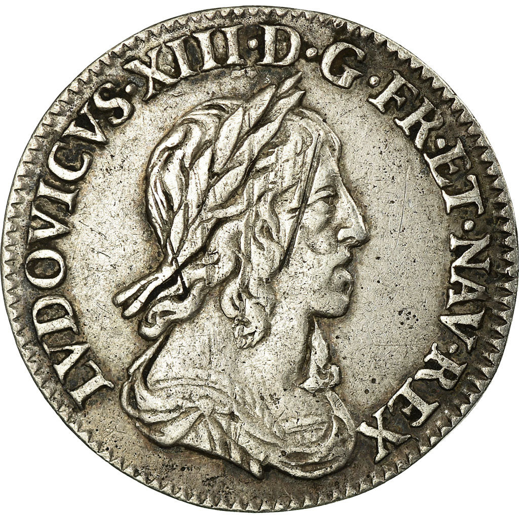 Monnaie, France, Louis XIII, 1/12 Écu, 2e poinçon de Warin, 1643 Paris
