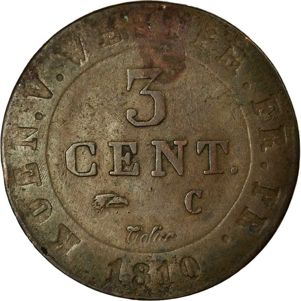 Coin, German States, WESTPHALIA, Jerome, 3 Centimes, 1810, Cassel, EF(40-45)