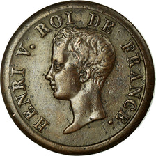 Francia, medaglia, Henri V, History, Majorité d'Henri V, 1833, BB, Bronzo