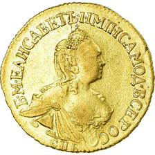 Coin, Russia, Elizabeth, 2 Roubles, 1756, Saint-Petersburg, AU(50-53), Gold