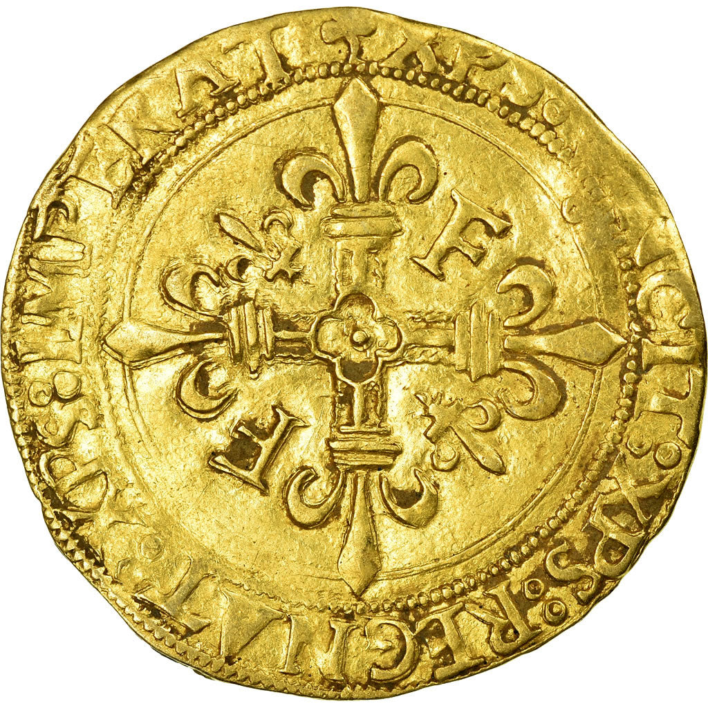 Moeda, França, François Ier, Écu d'or, Toulouse, 5º tipo, VF(30-35)