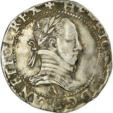 Munten, Frankrijk, Henri III, Franc au Col Plat, 1576, Paris, FR+, Zilver