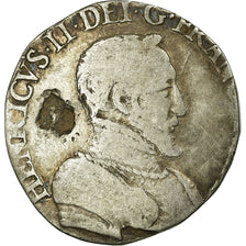 Coin, France, Henri II, Teston, 1555, Poitiers, VF(20-25), Silver, Sombart:4558