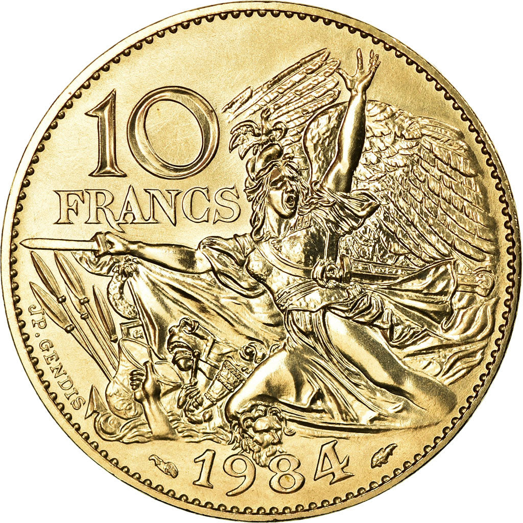 Coin, France, François Rude, 10 Francs, 1984, Paris, ESSAI, MS(65-70)