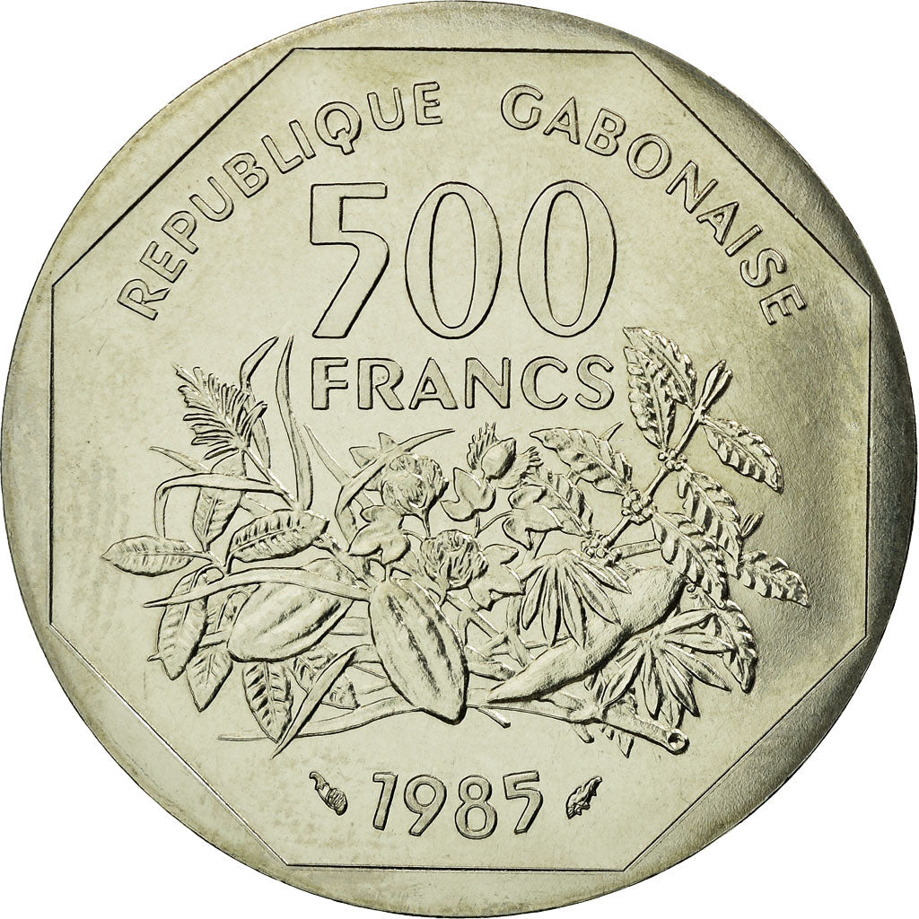 Coin, Gabon, 500 Francs, 1985, Paris, ESSAI, MS(65-70), Nickel, KM:E7