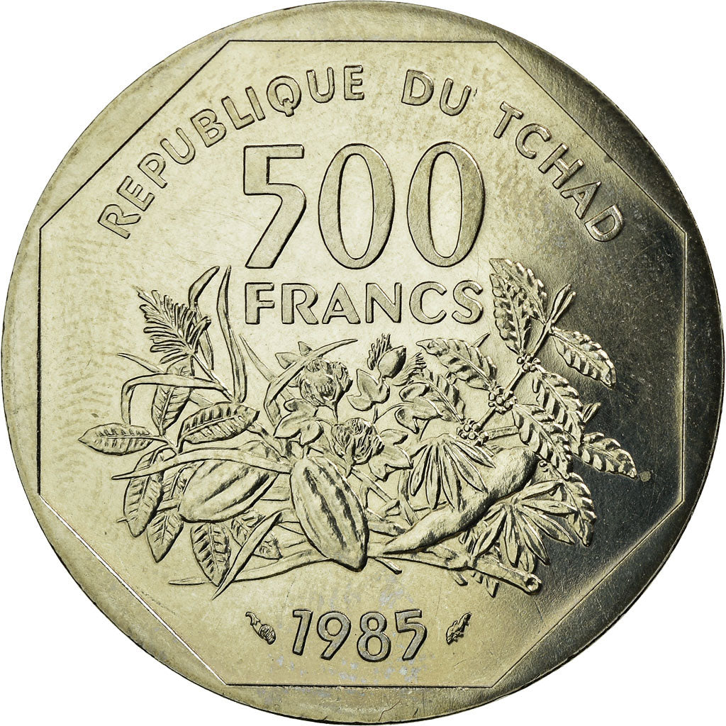 Coin, Chad, 500 Francs, 1985, Paris, ESSAI, MS(65-70), Copper-nickel, KM:E6