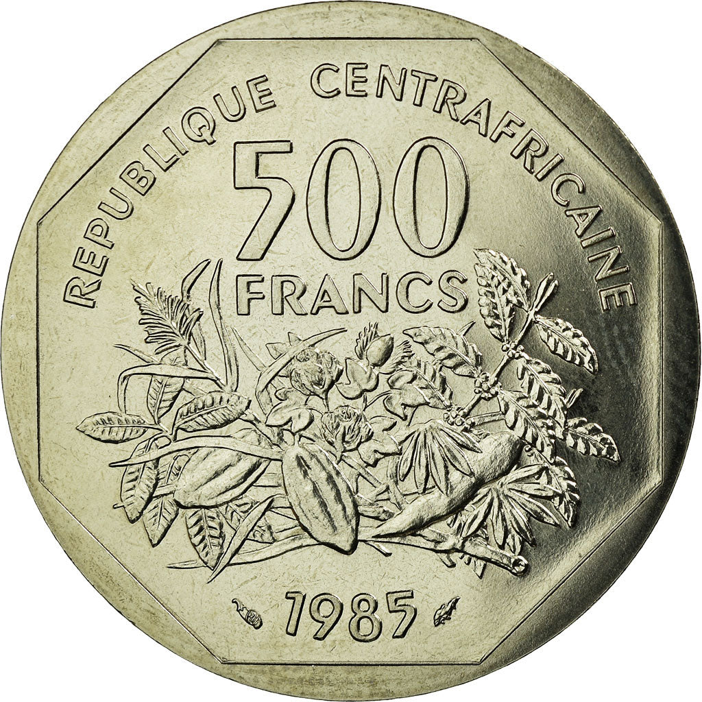 Coin, Central African Republic, 500 Francs, 1985, Paris, ESSAI, MS(65-70)