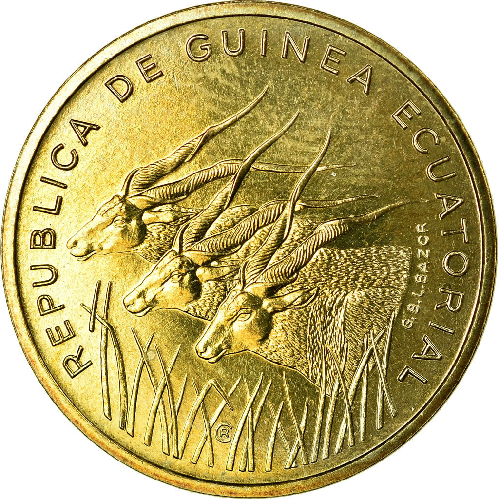 Coin, Equatorial Guinea, 5 Francos, 1985, Paris, ESSAI, MS(65-70)