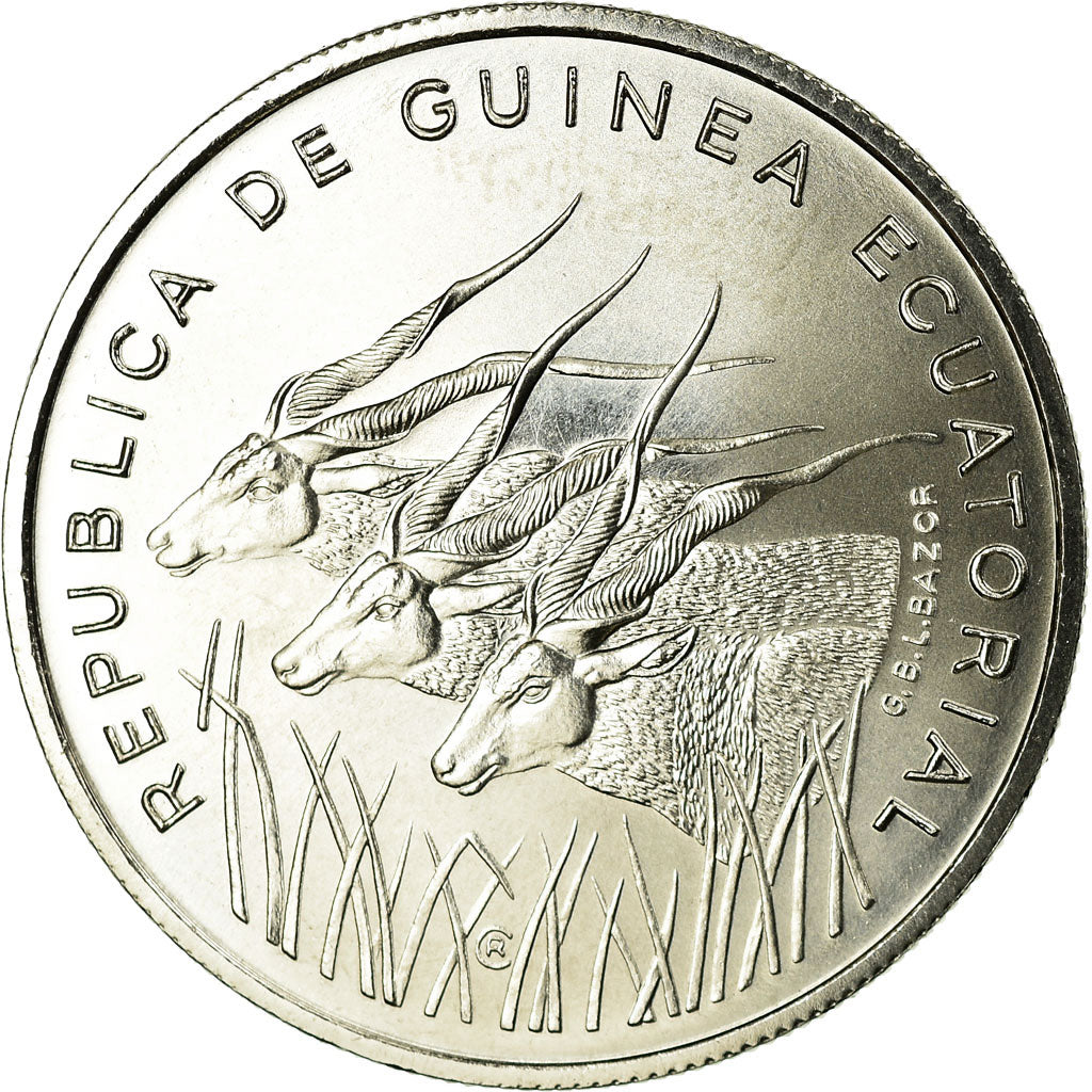 Coin, Equatorial Guinea, 100 Francos, 1985, ESSAI, MS(65-70), Nickel, KM:E31