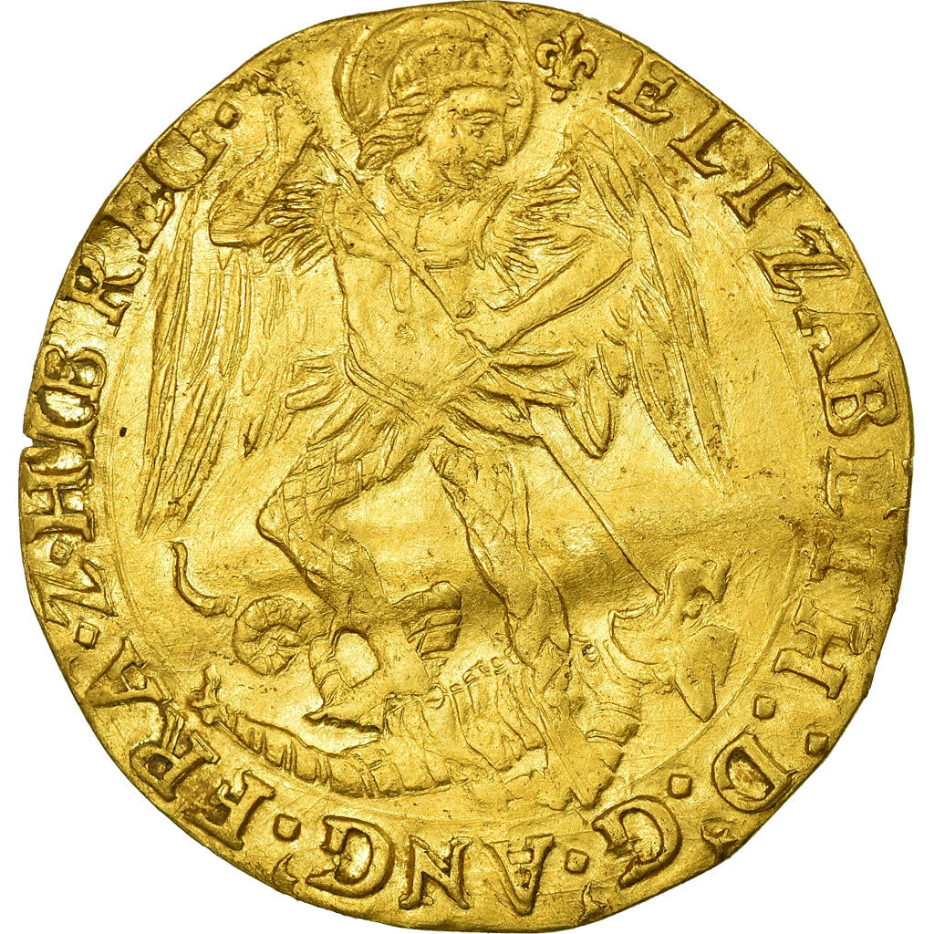 Coin, Great Britain, Elizabeth, Gold Angel, London, 1st Issue 1558-1561