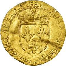 Coin, France, François Ier, Ecu d'or, Bayonne, 5th type, VF(30-35), Gold,Dy775