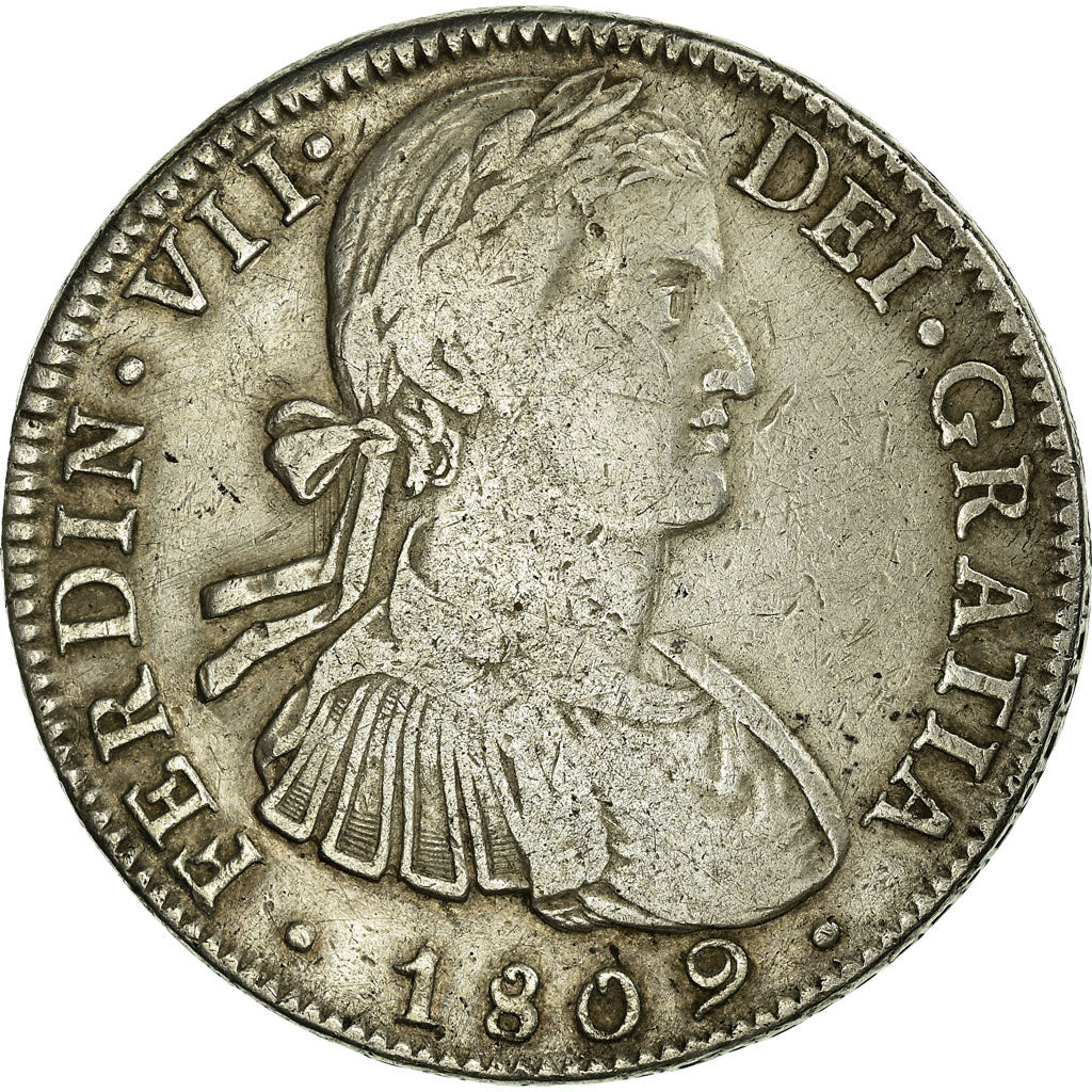 Moneda, México, Ferdinand VII, 8 Reales, 1809, Mexico City, BC+, Plata, KM:110
