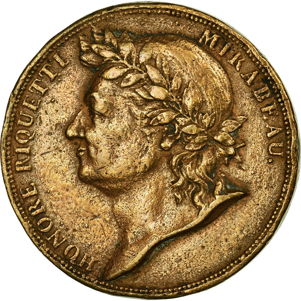 Moneta, Francja, 1792, Lyon, Essai de Galle - Mirabeau, VF(30-35), Bronze