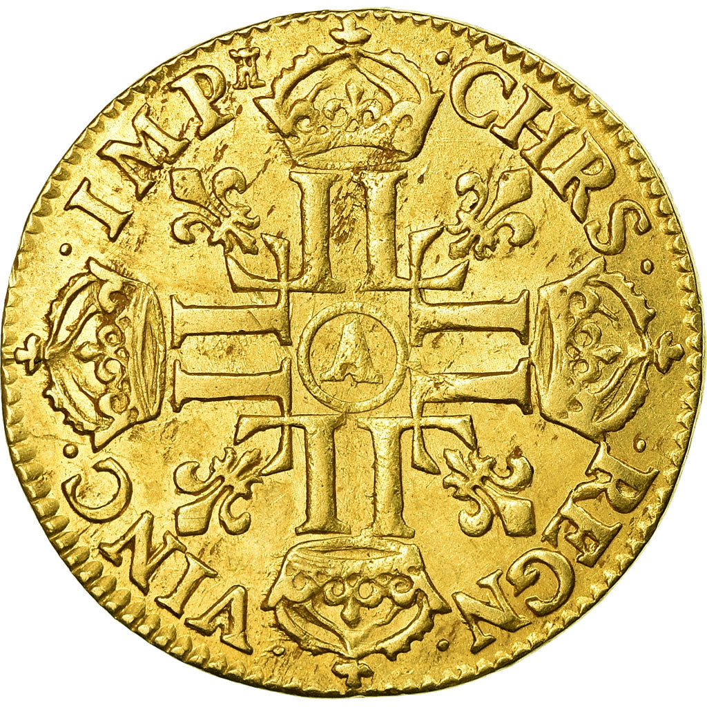 Münze, Frankreich, Louis XIV,Louis d'or au buste juvénile,tête laurée,1668 Paris