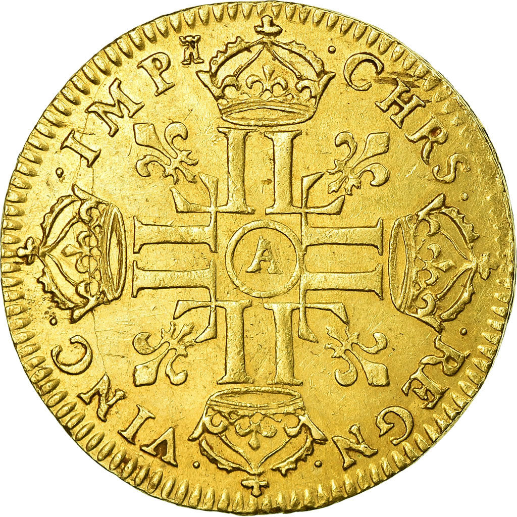 Monnaie, France, Louis XIV, Louis d'or à la tête nue, 1668, Paris, Gadoury 247