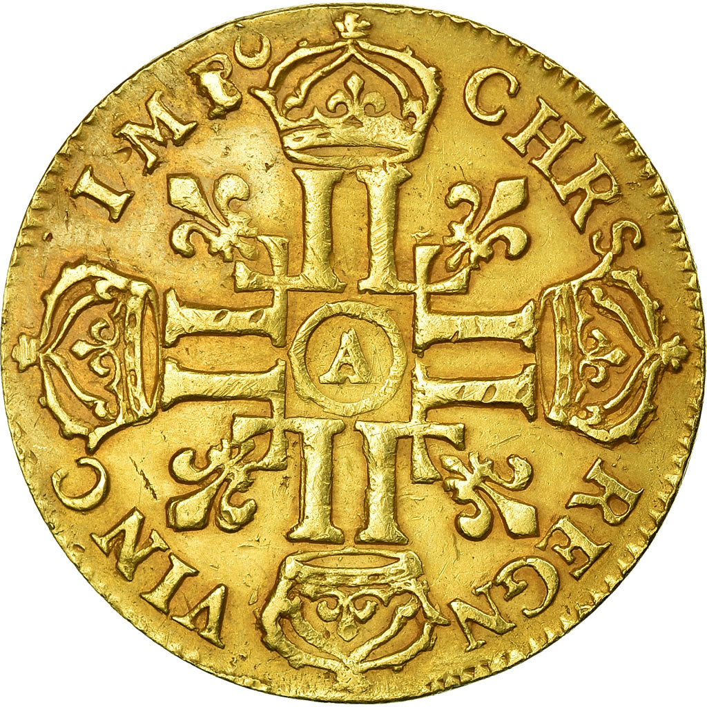 Coin, France, Louis XIV, Louis d'or à la tête virile, 1680, Paris, KM 236.1