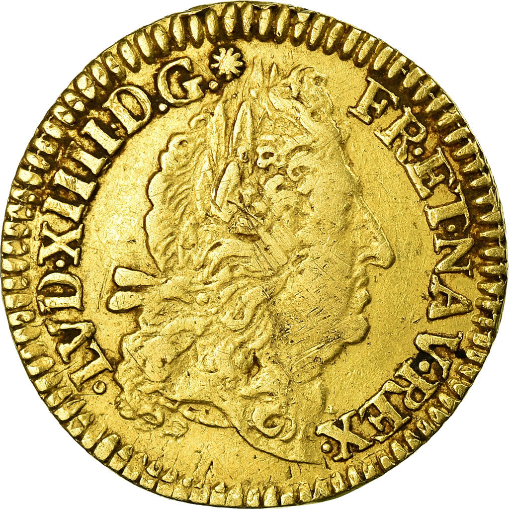 Coin, France, Louis XIV, 1/2 Louis d'or à l'écu, 1691, Rennes, KM 277.17
