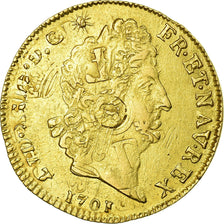 Münze, Frankreich, Louis XIV, Louis d'or aux 8 L et aux insignes, 1701 Bayonne