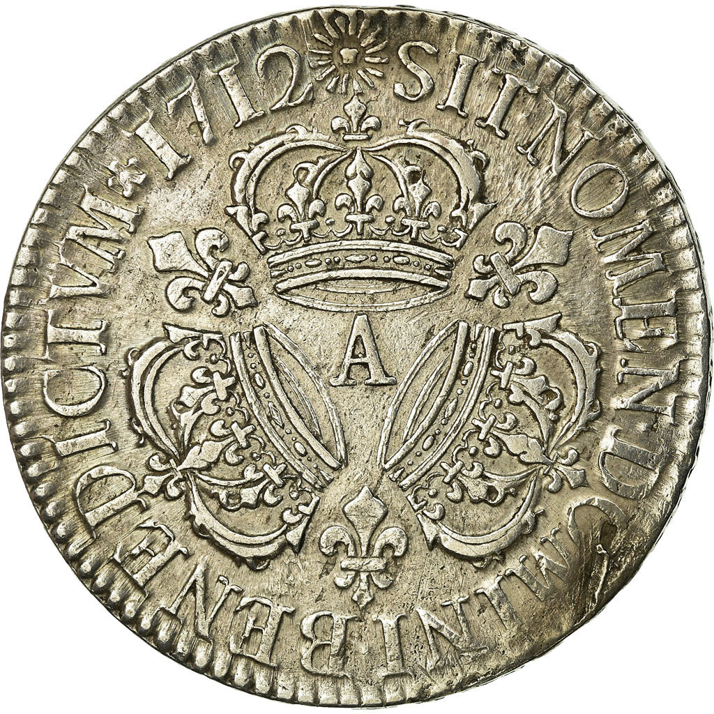 Coin, France, Louis XIV, Écu aux 3 couronnes, Ecu, 1712, Paris, VF(30-35)