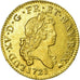 Moeda, França, Louis XV, Louis d'or aux 2 L, 1721, Strasbourg, KM 461.4