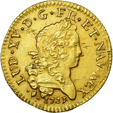 Moneta, Francia, Louis XV, Louis d'or Mirliton, palmes courtes, 1723 Bayonne