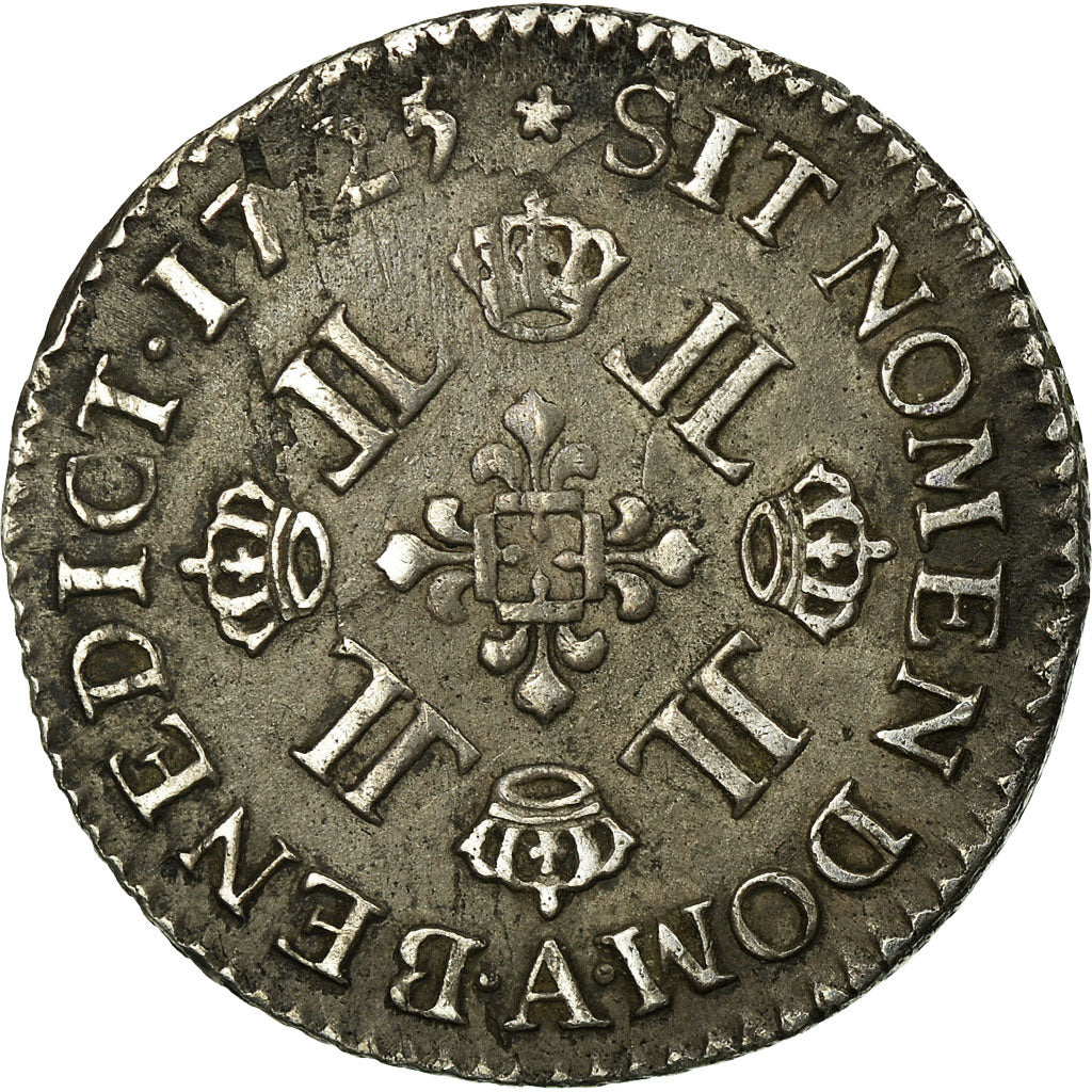 Coin, France, Louis XV, 1/8 Écu aux 8 L, 15 Sols, 1/8 ECU, 1725, Paris