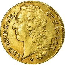 Coin, France, Louis XV, Double louis d'or au bandeau, 1758 Strasbourg, KM 519.4