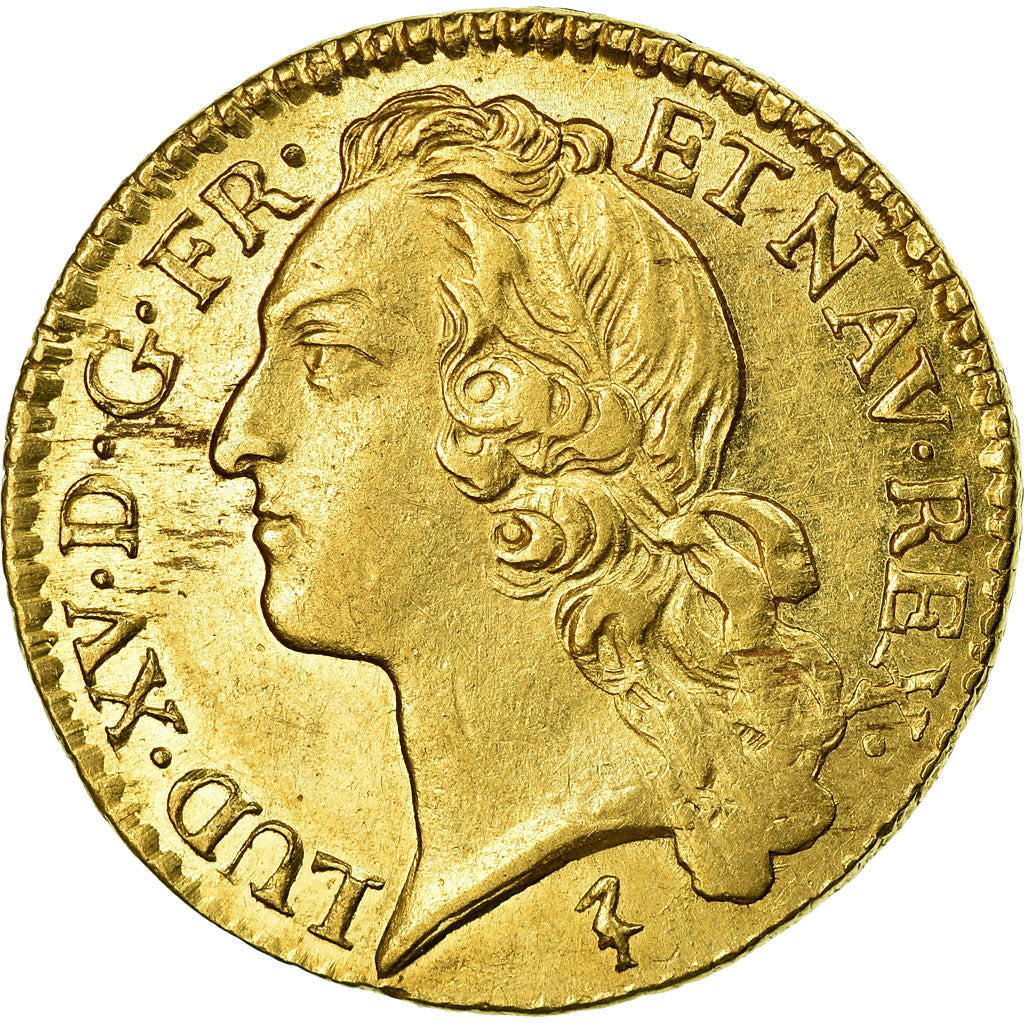 Monnaie, France, Louis XV, Louis d'or au bandeau, 1744, Lille, TTB+, Gadoury 341