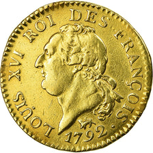 Coin, France, Louis XVI, Louis de 24 livres Constitution, 1792 Paris, KM 617.1