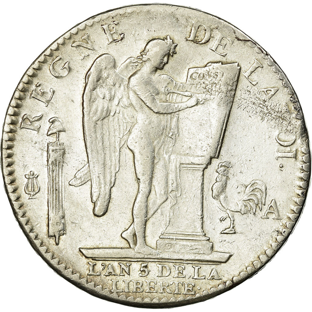 Moeda, França, Écu de 6 livres françois, ECU, 6 Livres, 1793, Paris