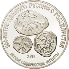 Russia, 3 Roubles, 1989, Leningrad, Silver, Proof, First coinage, KM:223