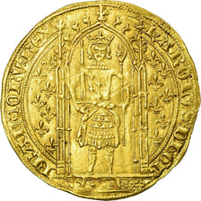 Moneta, Francia, Charles V, Franc à pied, BB+, Oro, Duplessy:360