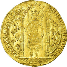 Moeda, França, Charles V, Franc à pied, AU(55-58), Dourado, Duplessy:360A