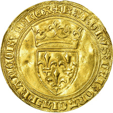 Moneta, Francja, Charles VI, Ecu d'or, Tournai, EF(40-45), Złoto, Duplessy:369B