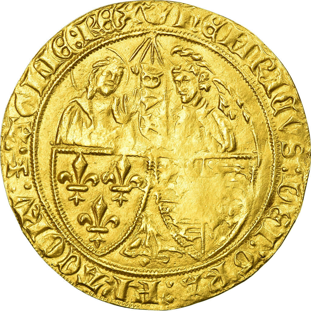 Monnaie, France, Henri VI de Lancastre, Salut d'or, Paris, TB+, Or