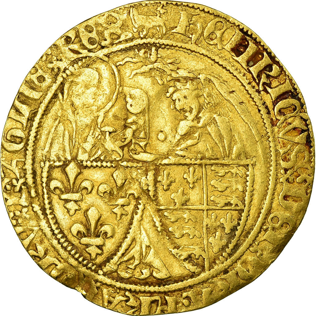Monnaie, France, Henri VI, Salut d'or, Amiens, TB+, Or, Duplessy:443A
