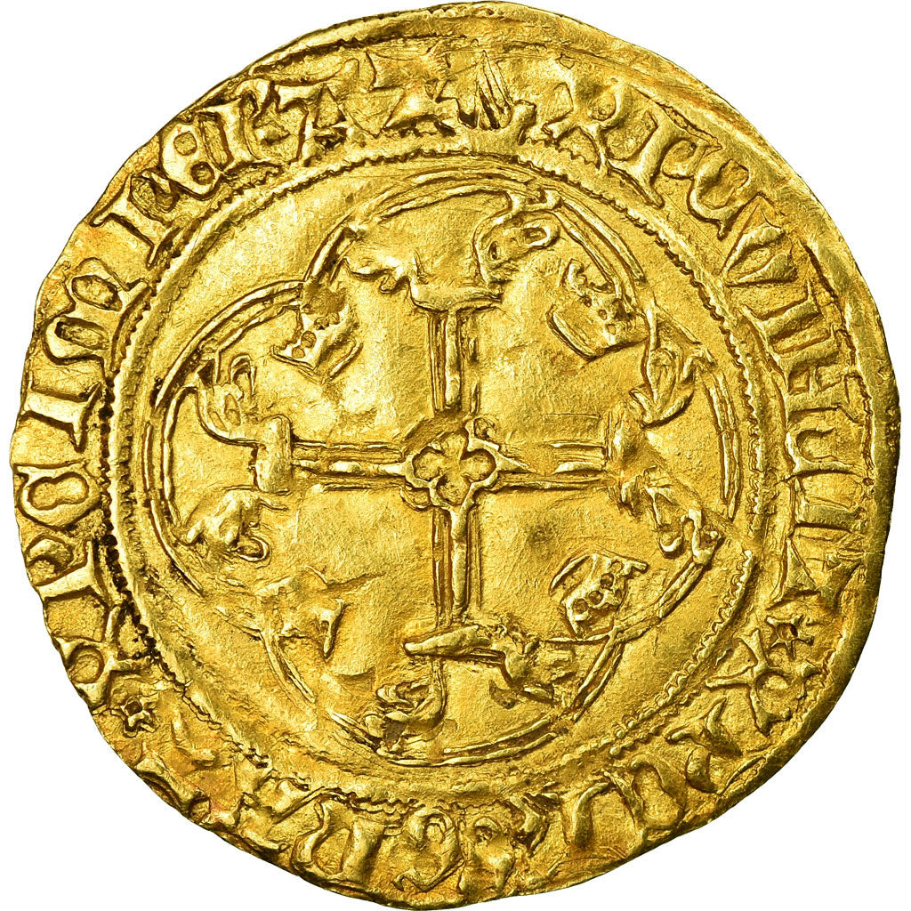 Moneta, Francja, Louis XI, Ecu d'or, Bordeaux, EF(40-45), Złoto, Duplessy 539A