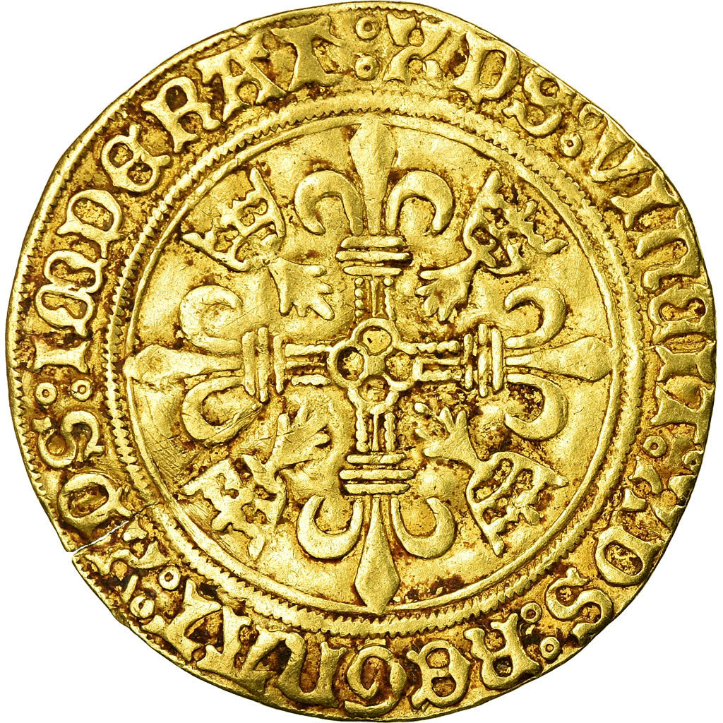 Moeda, França, Charles VIII, Écu d'or au soleil de Bretagne, Rennes
