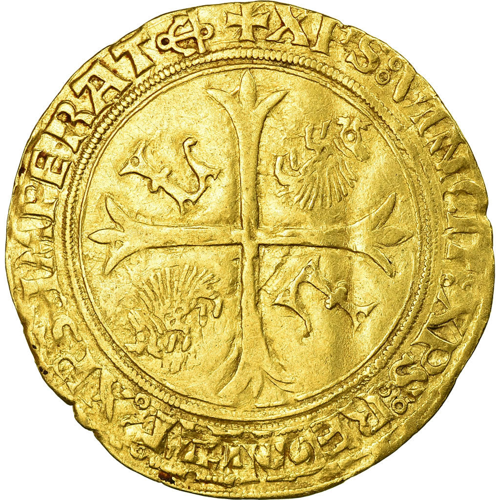 Coin, France, Louis XII, Ecu d'or aux Porcs-Epics, Bayonne, EF(40-45), Gold