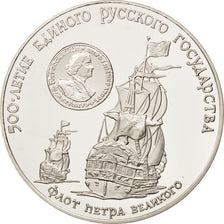 Russia, 3 Roubles, 1990, Moscow, Silver, Proof, Peter the Great, KM:248