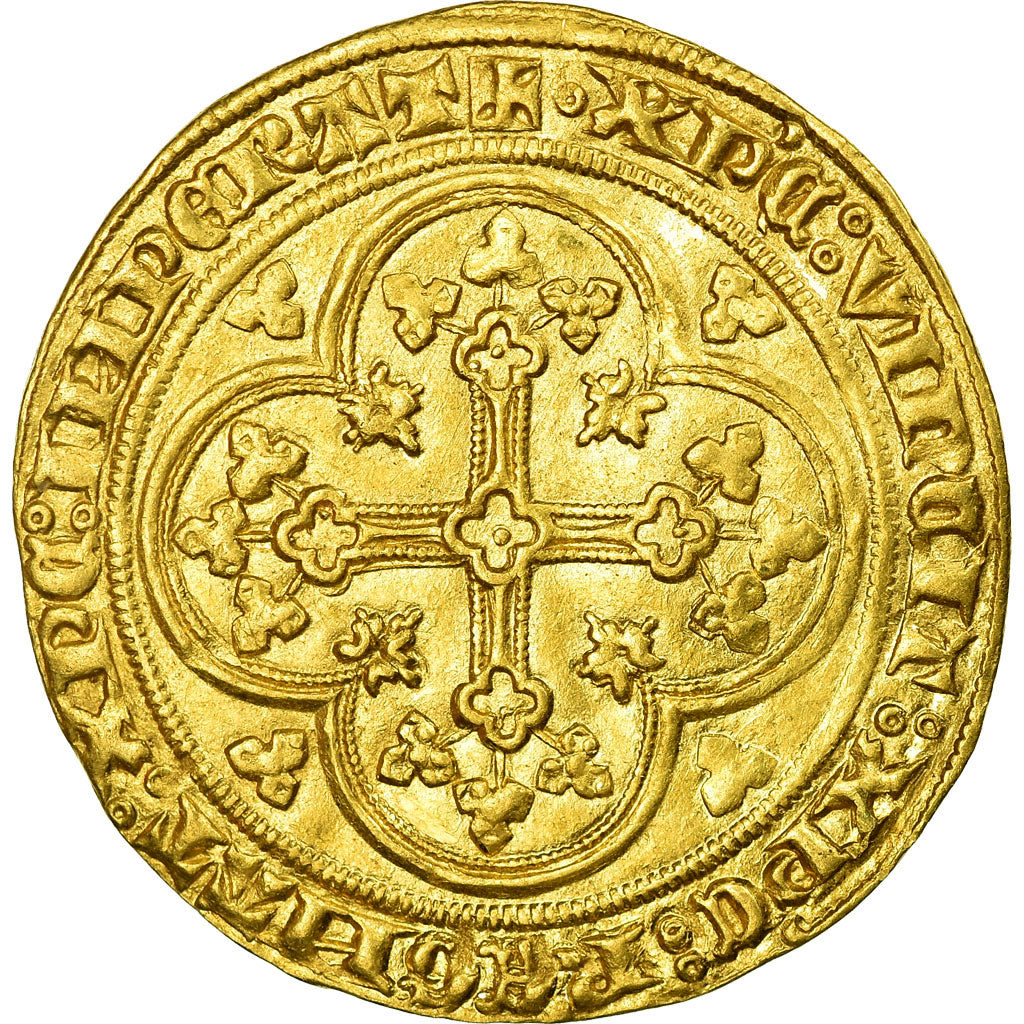 Coin, France, Philippe VI, Ecu d'or à la chaise, AU(55-58), Gold, Duplessy 249