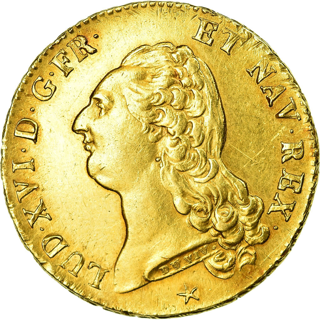 Monnaie, France, Louis XVI, Double louis d'or à la tête nue, 1786 Lille, Gad 363