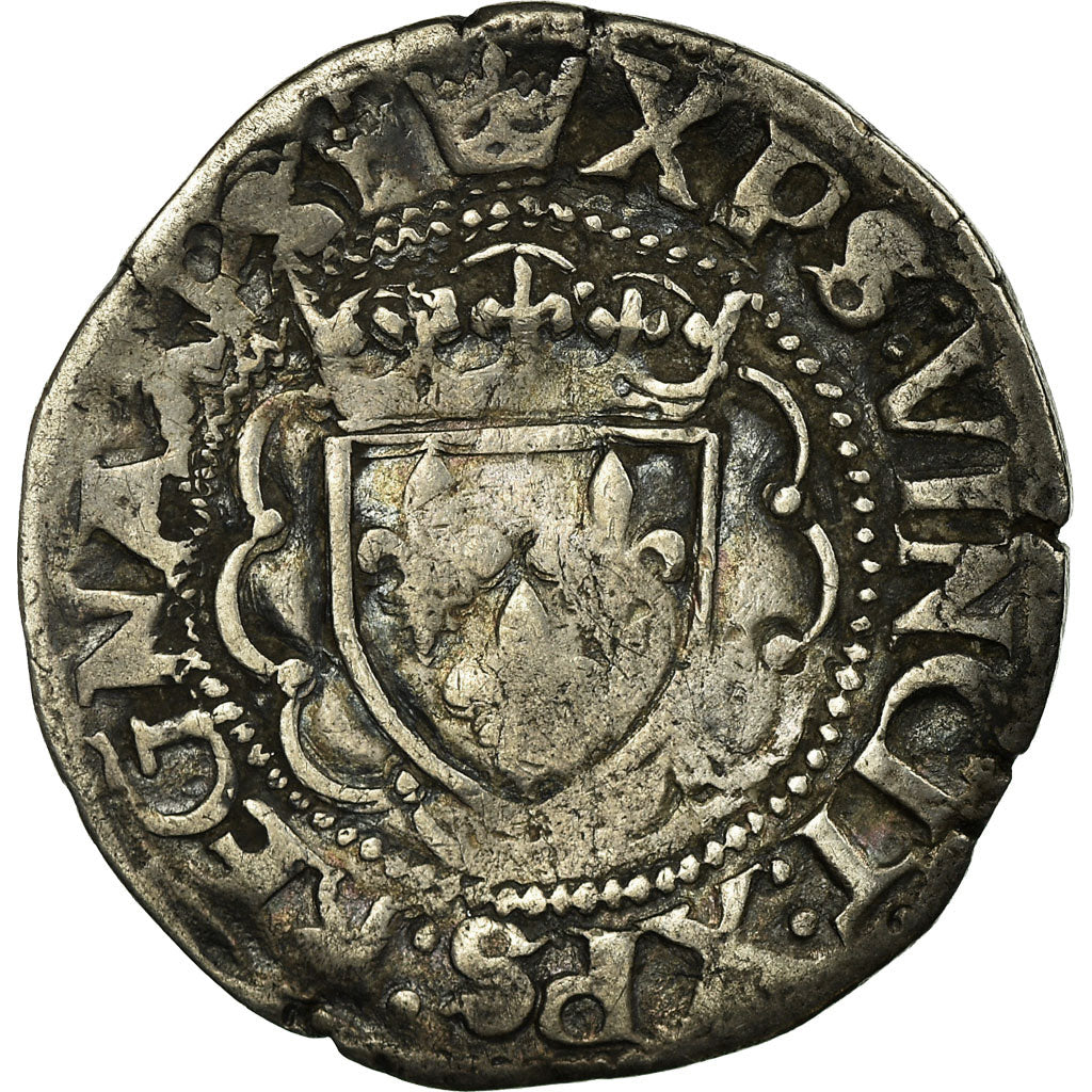 Coin, France, François Ier, 1/2 Teston, Tours, 4th type, VF(30-35), Silver