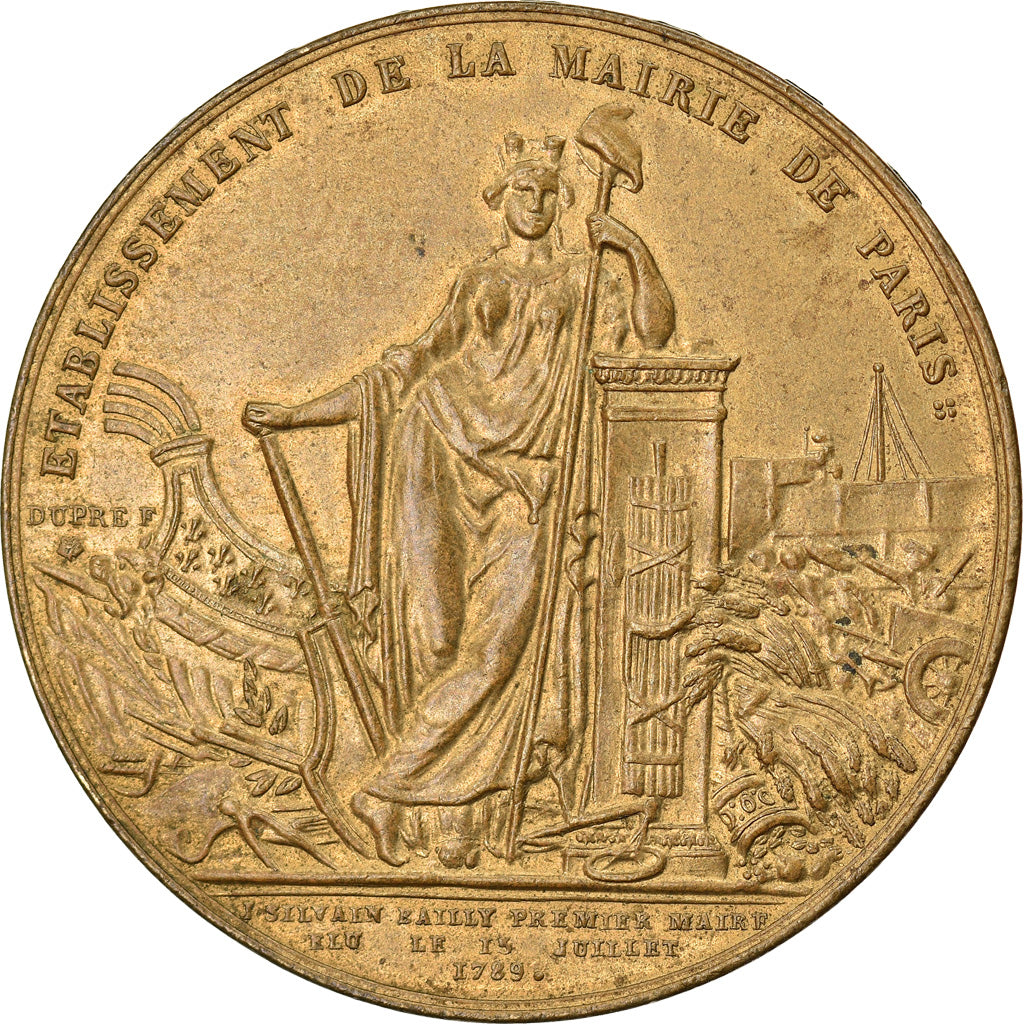 France, Médaille, Louis XVI, Etablissement de la Mairie de Paris, Refrappe