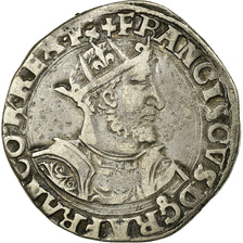 Coin, France, François Ier, Teston, Lyon, 8th type, VF(30-35), Silver